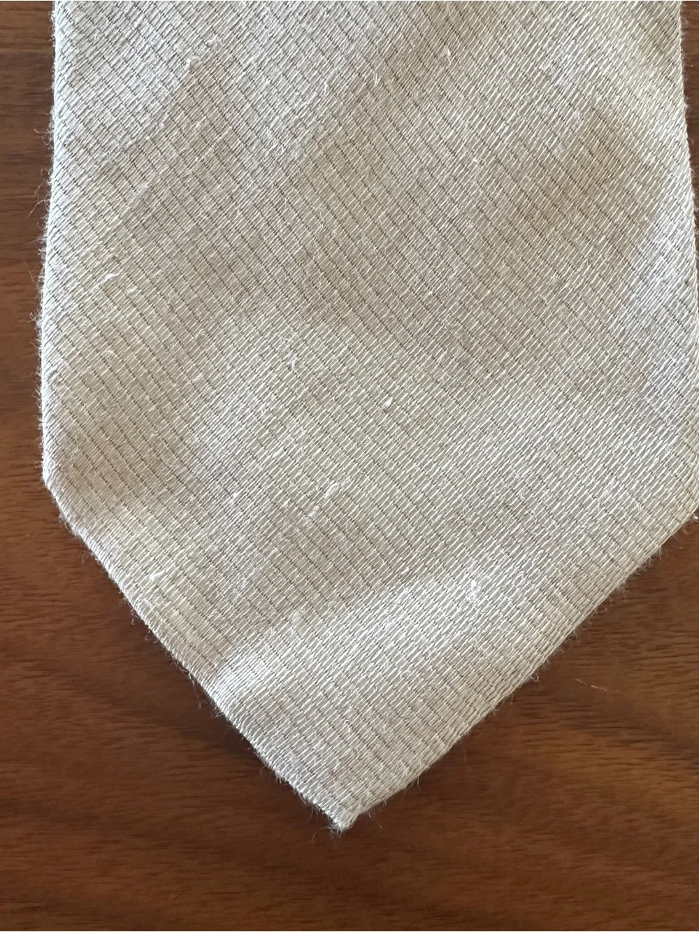 Ermenegildo Zegna Light Beige Textured Men's Tie